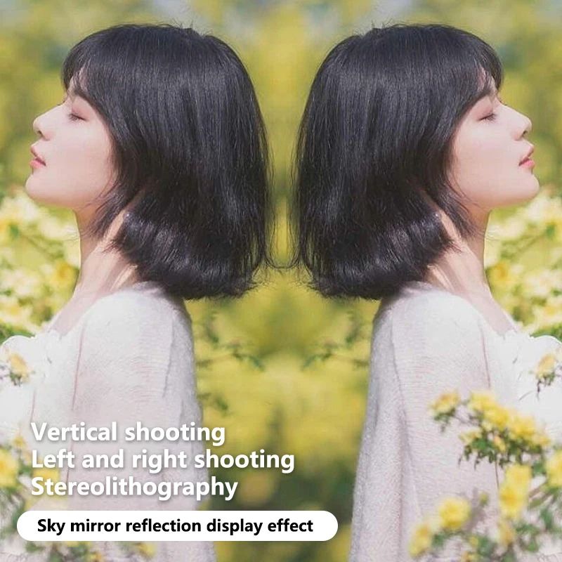 Adjustable Sky Mirror 2-in-1 Phone Rear Selfie Mirror Shooting Clip Outdoor Travel Phone Shooting Reflector Shooting Supplies