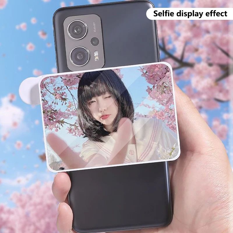 Adjustable Sky Mirror 2-in-1 Phone Rear Selfie Mirror Shooting Clip Outdoor Travel Phone Shooting Reflector Shooting Supplies