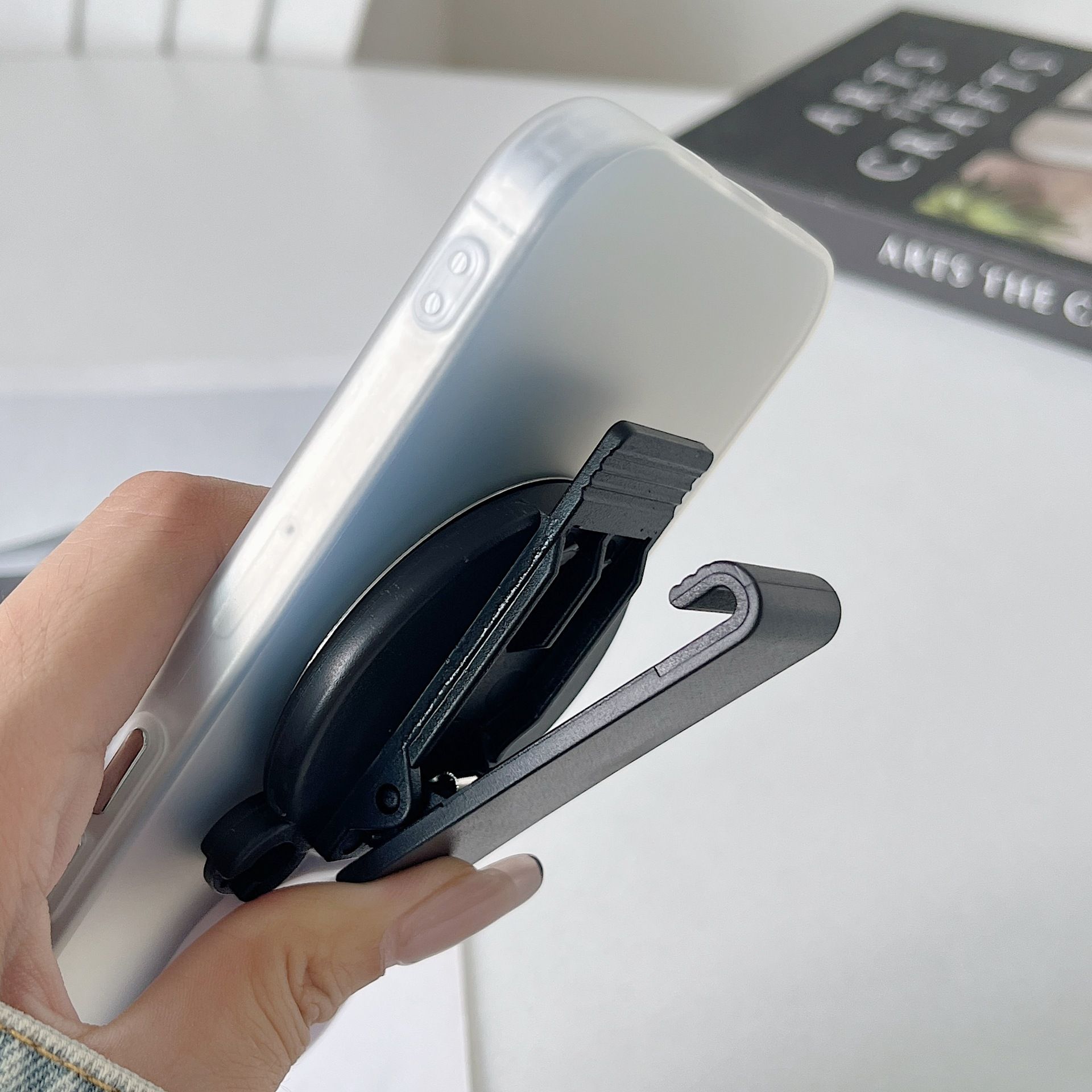 Free Hands Magnetic Belt Clip Holder Mobile Phone Holder Backpack Clip Metal Hook Spring Rope for Magsafe IPhone Accessories