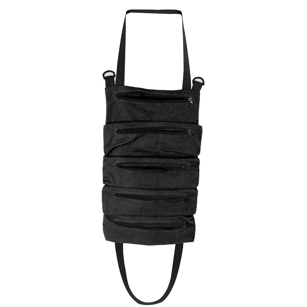 Tool Roll,Multi-Purpose Roll Up Tool Bag,Wrench Roll,Canvas Tool Organizer Bucket,Car First Aid Kit Wrap Roll Storage Case
