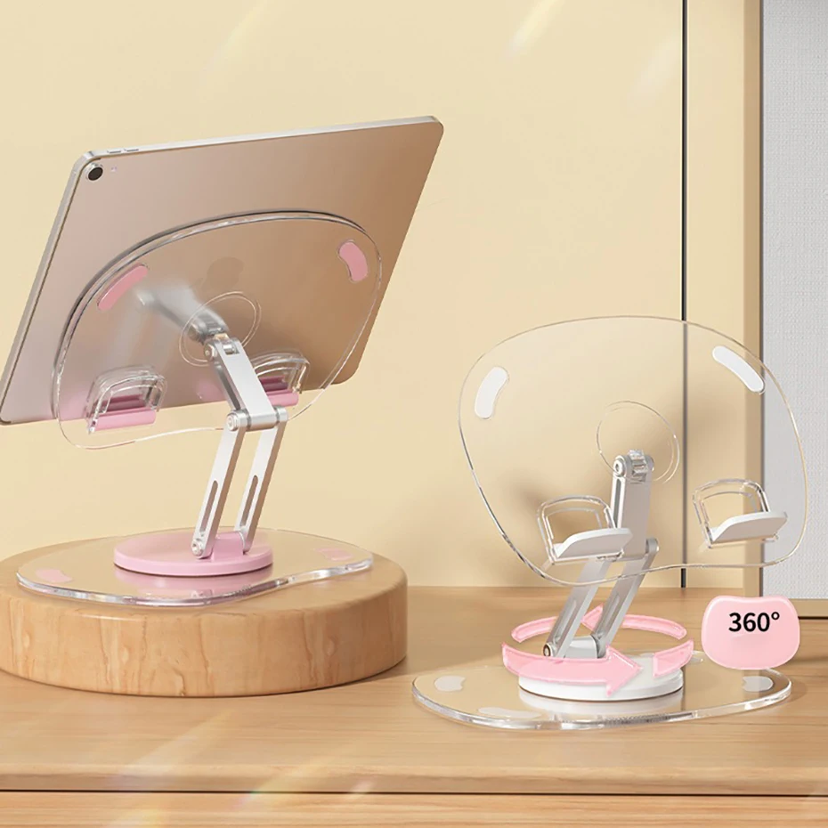 Portable Fold Tablet Holder Universal Phone Plastic Table Stand Support for iphone/ipad/xiaomi/samsung Transparent Holders
