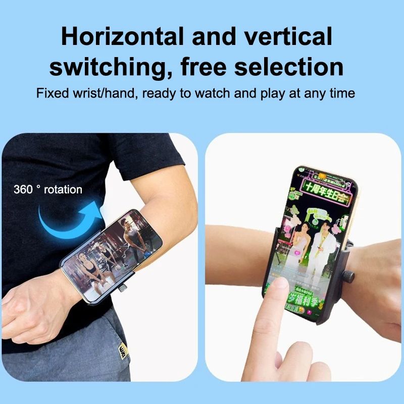 Wristband Phone Holder 360° Rotatable Sports ArmBand Phone Holder For Running Hiking Biking Walking Universal Smartphone