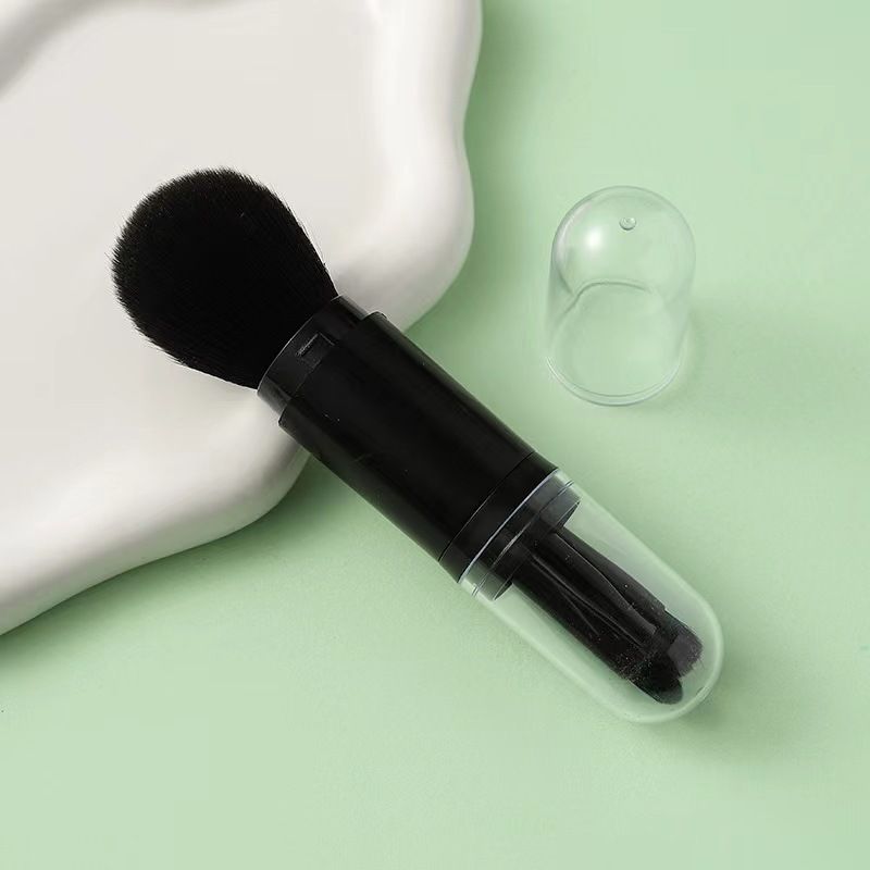 Travel Makeup Brushes Set Portable Mini Cosmetic Brush with Mirror Case Powder Blending Eyeshadow Brush Beauty Make Up Tool view 4