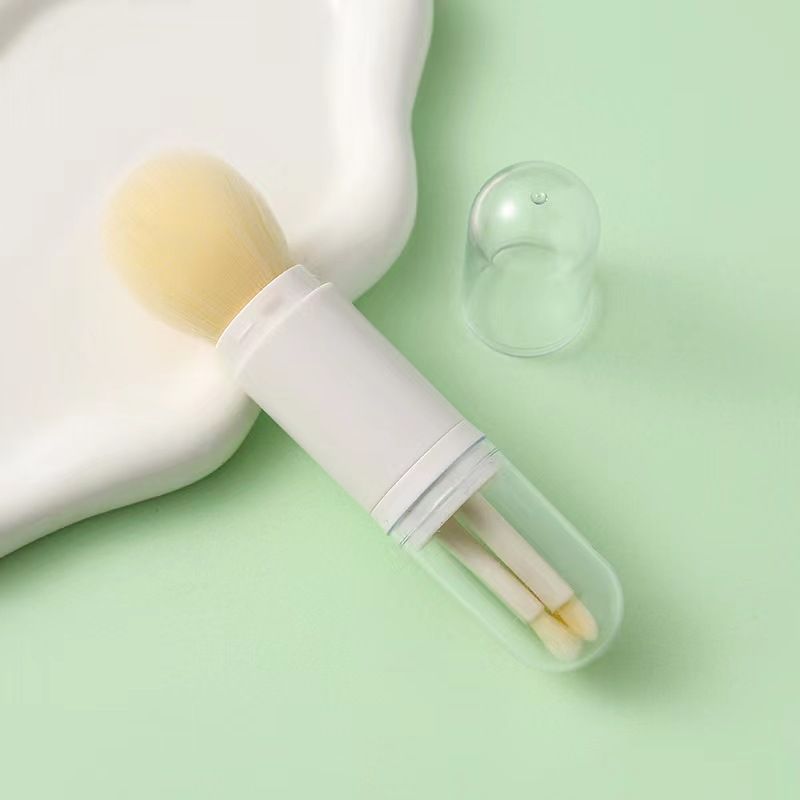 Travel Makeup Brushes Set Portable Mini Cosmetic Brush with Mirror Case Powder Blending Eyeshadow Brush Beauty Make Up Tool view 3