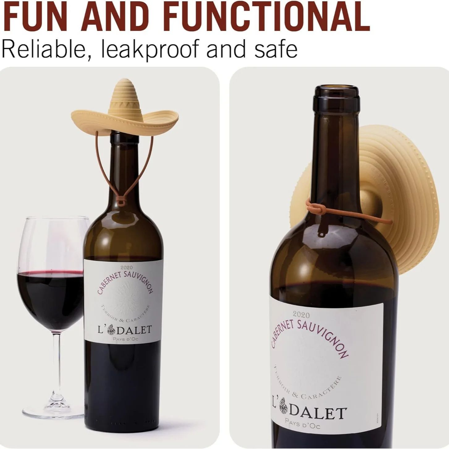 Creative pointed denim hat, wine bottle stopper, silicone home wine bottle cap, red wine stopper, hat, party sealed wine stopper