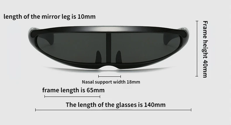 Futuristic Narrow Cyclops Visor Sunglasses Laser Eyeglasses UV400 Personality Mirrored Lens Costume Eyewear Glasses Men Glasses