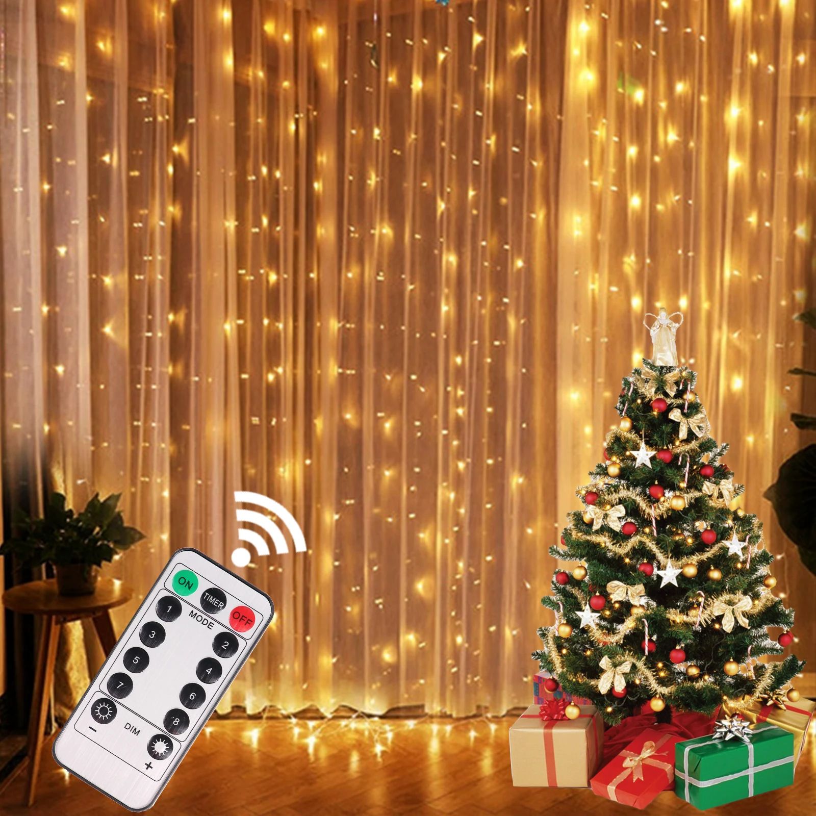 Home Decor LED Curtain String Lights Garland Window USB Power Fairy Lights Festoon with Remote Garland Led Lights Home Decoration