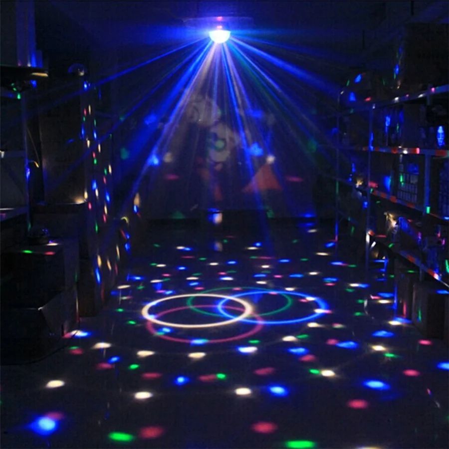 USB Disco Ball Light RGB Colors Changing DJ Stage Lamp Projector Rotating Star Party Night Light For Home Kids Birthday Decor