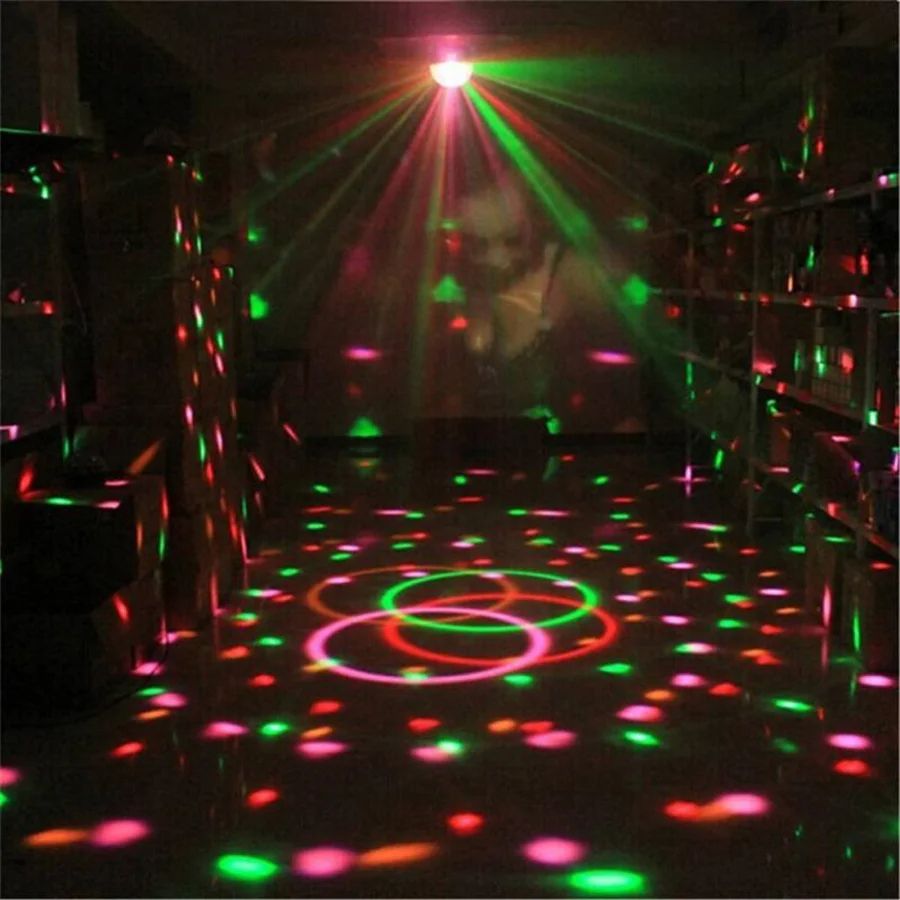 USB Disco Ball Light RGB Colors Changing DJ Stage Lamp Projector Rotating Star Party Night Light For Home Kids Birthday Decor