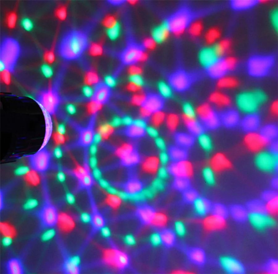 USB Disco Ball Light RGB Colors Changing DJ Stage Lamp Projector Rotating Star Party Night Light For Home Kids Birthday Decor
