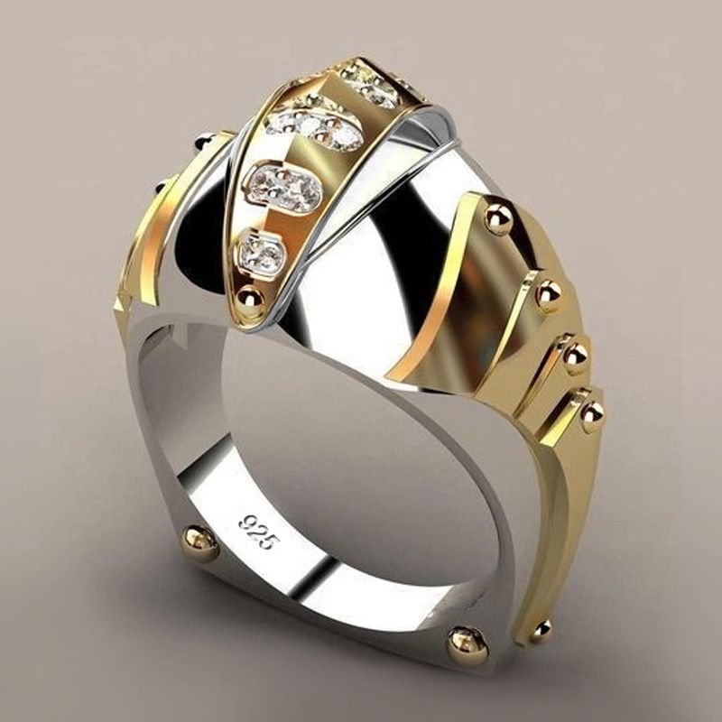 Creative Hot Style Fashion Gold Fish Mouth Shape Ring Men Business Suit Accessories Jewelry Gift