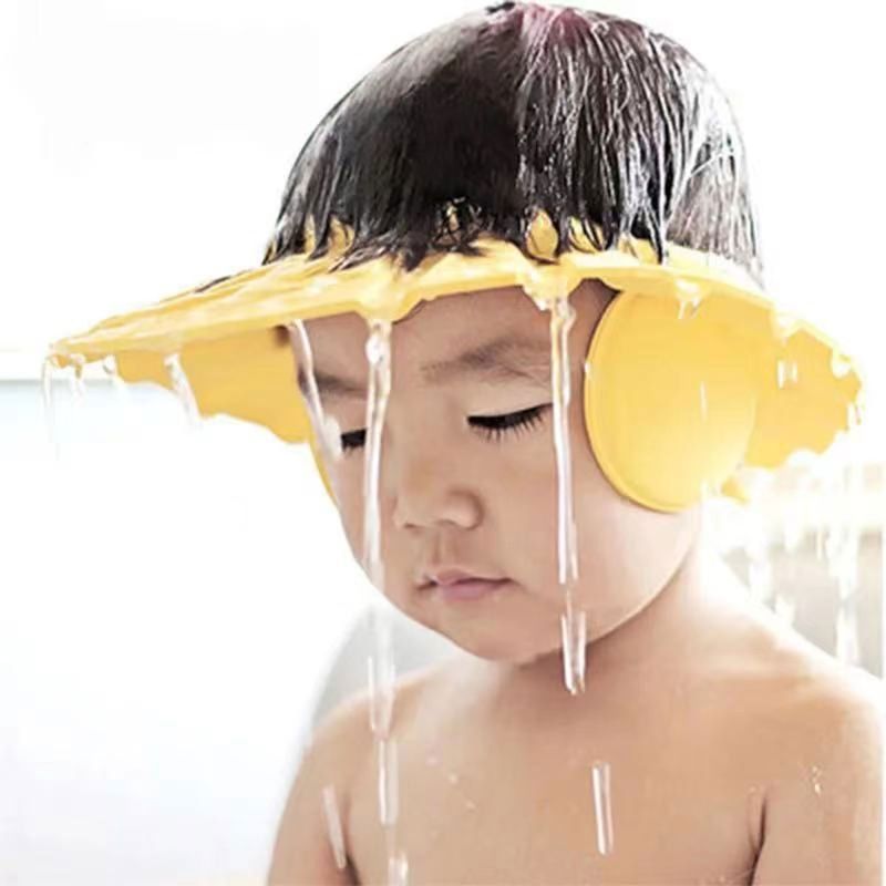 Baby Shower Cap Bathing Cap Adjustable Baby Bath Head Cap Visor for Washing Hair