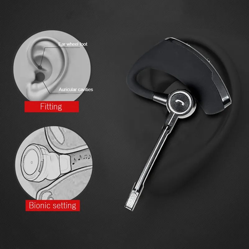 V8S Business Wireless Headset Bluetooth Headphones Handsfree With Microphone Stereo Music For Phones