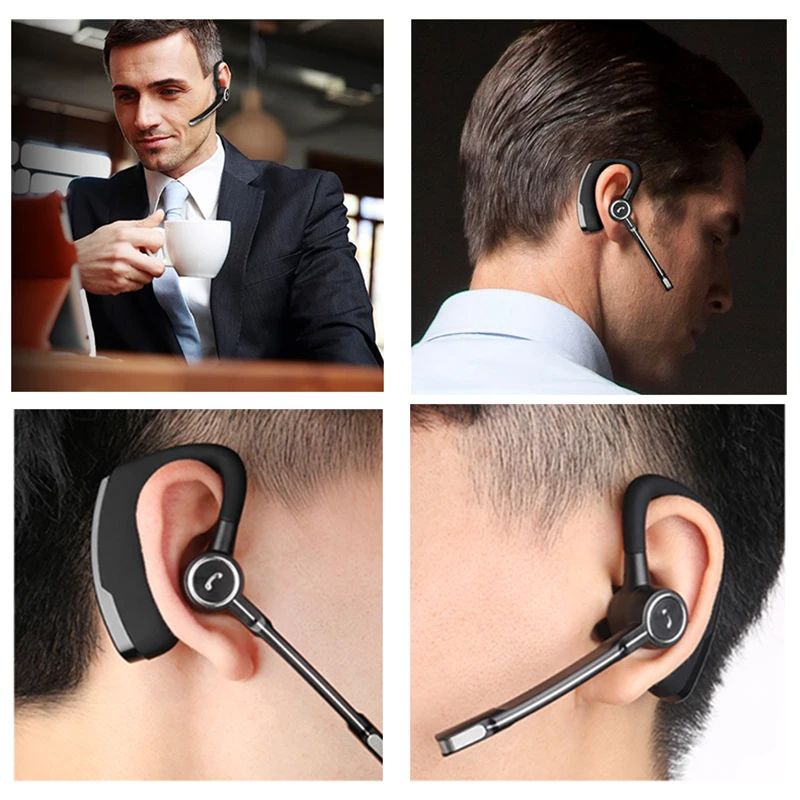V8S Business Wireless Headset Bluetooth Headphones Handsfree With Microphone Stereo Music For Phones