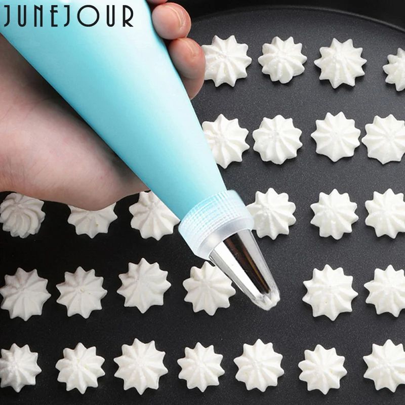 14Pcs/Set Icing Piping Nozzles Set with Pastry Bag Scraper Cream Tips Reusable Cake Decorating Tool