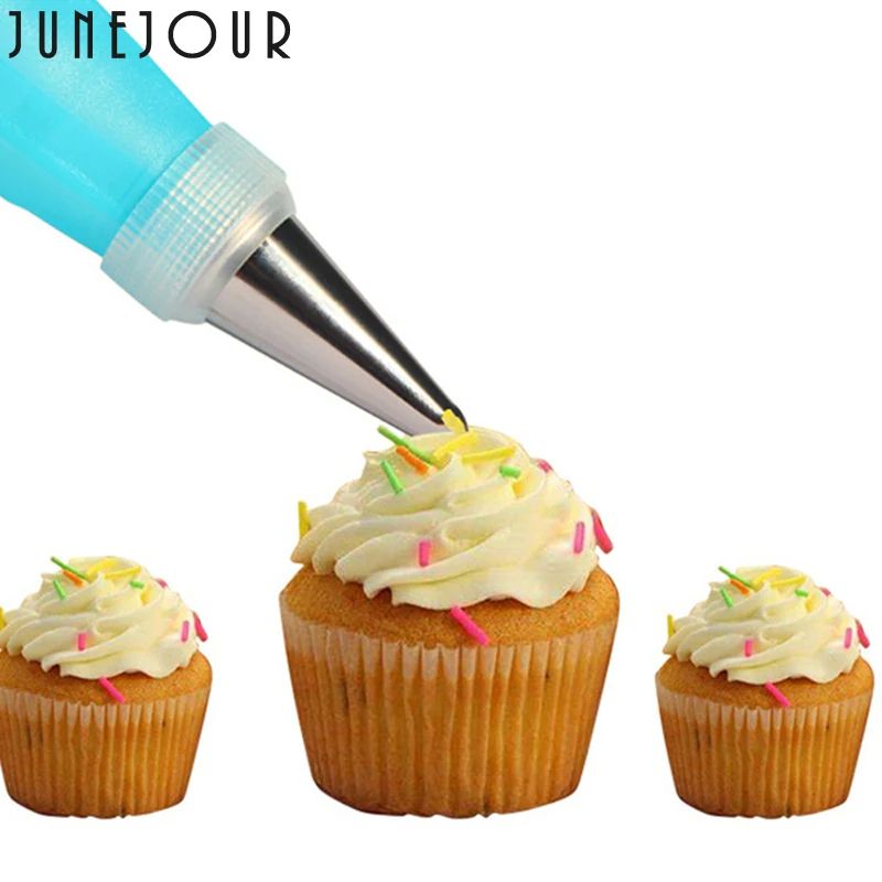 14Pcs/Set Icing Piping Nozzles Set with Pastry Bag Scraper Cream Tips Reusable Cake Decorating Tool