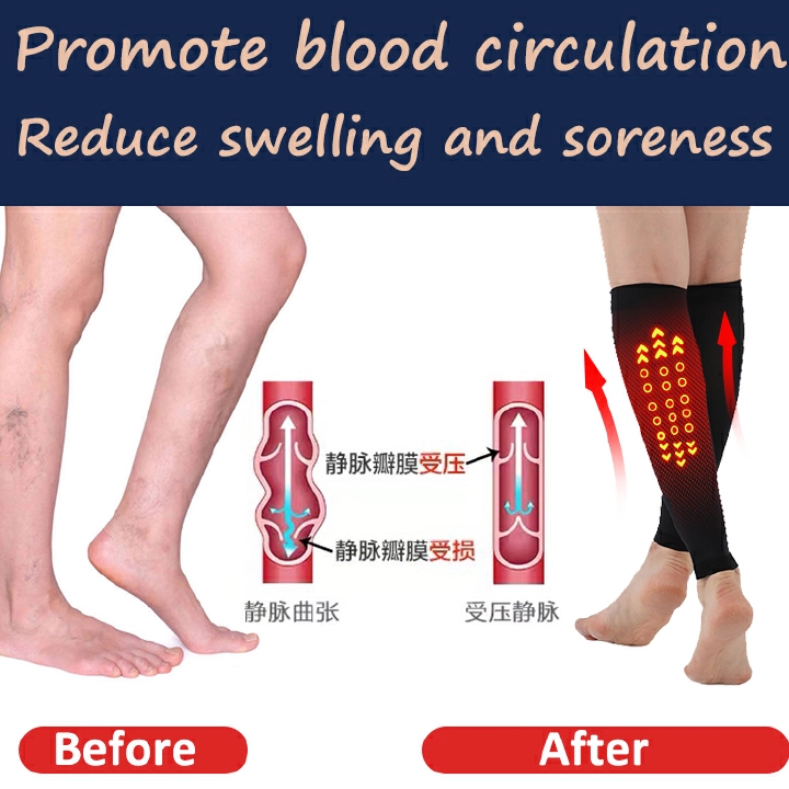 Varicose Vein Fatigue Relief Leg Warmer Compression Calf Sleeve Sock Relieve Long Stocking Sport Elastic Support Leg Shin Sock