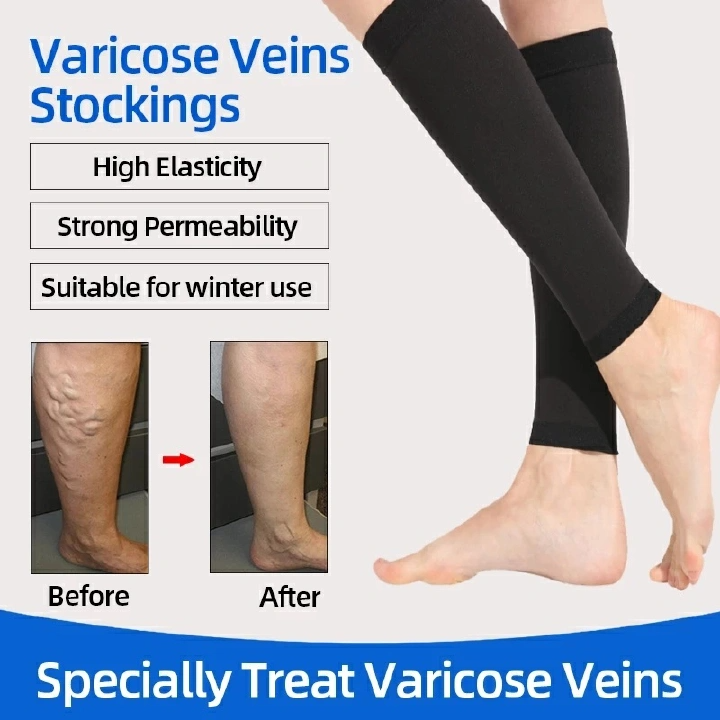 Varicose Vein Fatigue Relief Leg Warmer Compression Calf Sleeve Sock Relieve Long Stocking Sport Elastic Support Leg Shin Sock