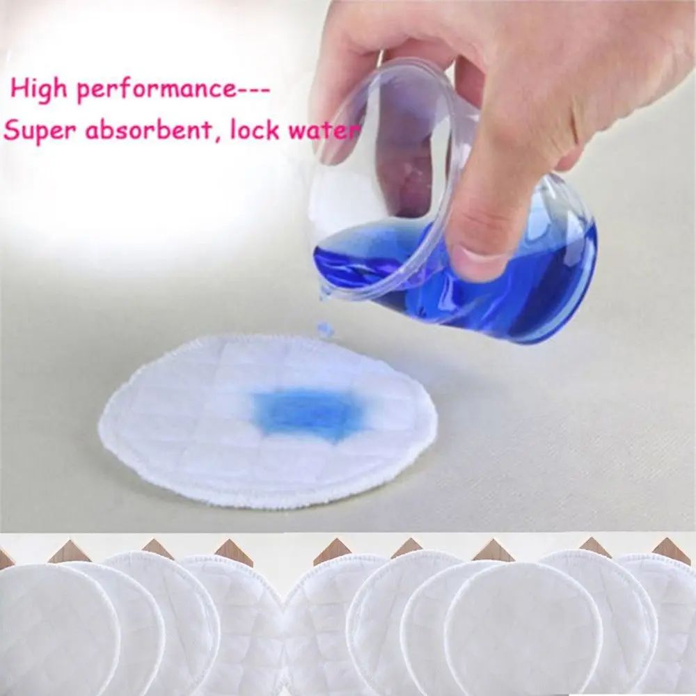12Pcs Reusable Nursing Breast Pads Washable Soft Absorbent Baby Breastfeeding Breast Pads Cotton thickening