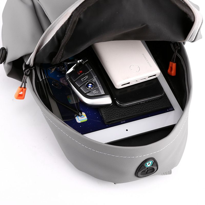 Men Bags Messenger Bags Shoulder Bags Chest Bags Cross-Body Sling Bags Casual Versatile Men's Chest Bag Korean Version Fashionable Simple Shoulder Bag Multifunctional USB Charging Crossbody Backpack