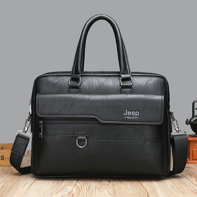 Briefcase Bags Men Leather Handbag Laptop Bag Portable Business Messenger Bag Luxury Shoulder Bag