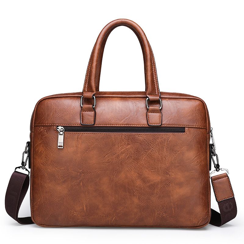 Briefcase Bags Men Leather Handbag Laptop Bag Portable Business Messenger Bag Luxury Shoulder Bag