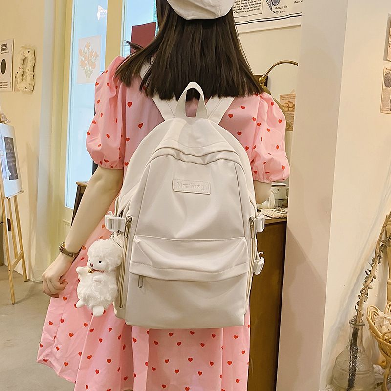 Casual Waterproof Nylon Women Bags School Backpack for Teenagers Girls Travel Backbag Mochilas Female Small Bookbag Kawaii Bag