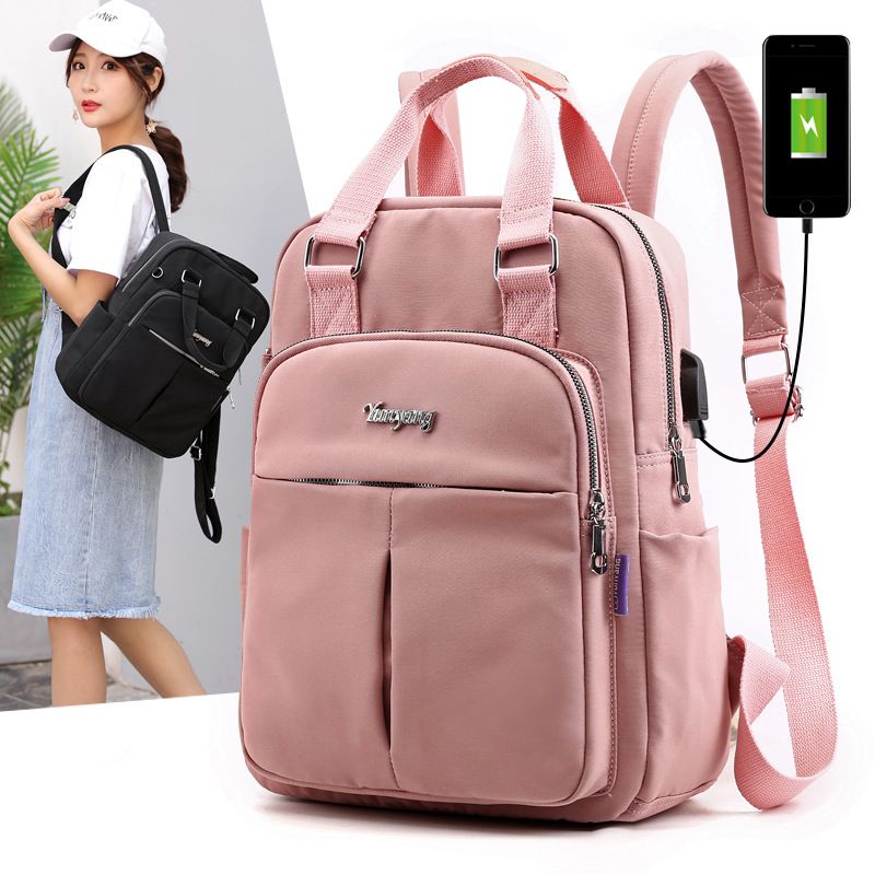 Fashion Women Backpack Waterproof Travel Computer Backpack Female School Bag For Teenagers Girl USB