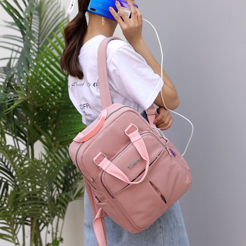 Fashion Women Backpack Waterproof Travel Computer Backpack Female School Bag For Teenagers Girl USB