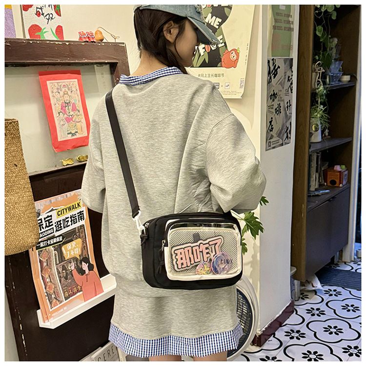 Kawaii Transparent Shoulder Bag Crossbody Bag DIY LABUBU Doll Display Itabag Handbag Y2K Anime Garage Kit Display Bag
