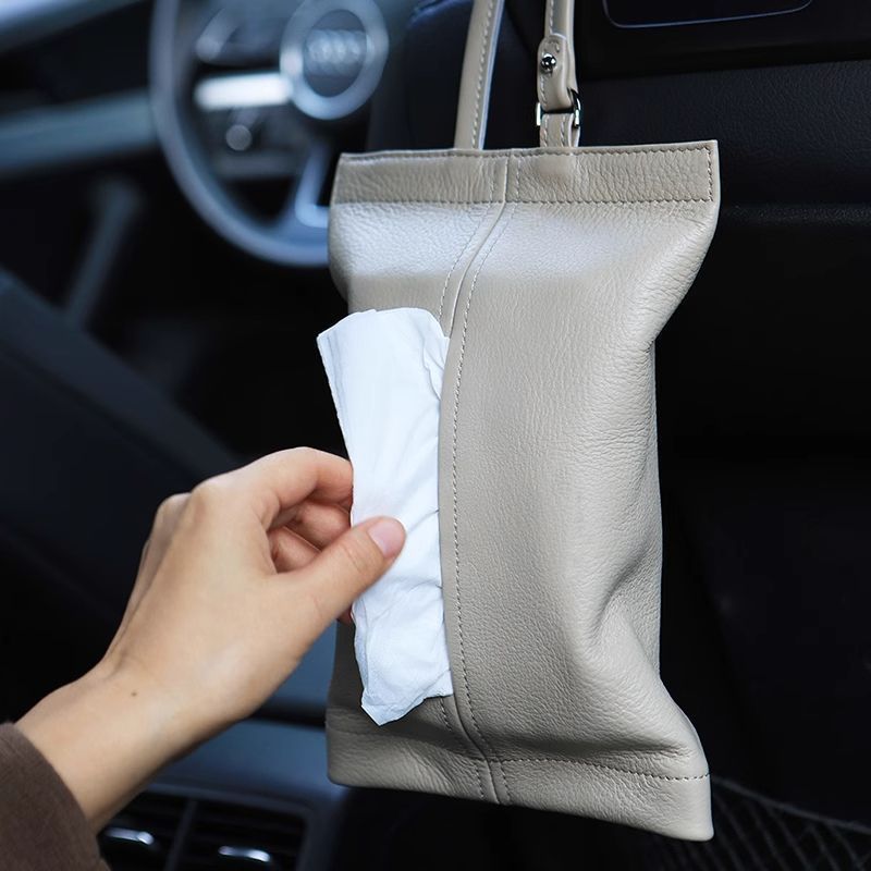 Car mounted tissue box, hanging bag, armrest box, paper pulling hanging car dining bag, storing interior decoration items
