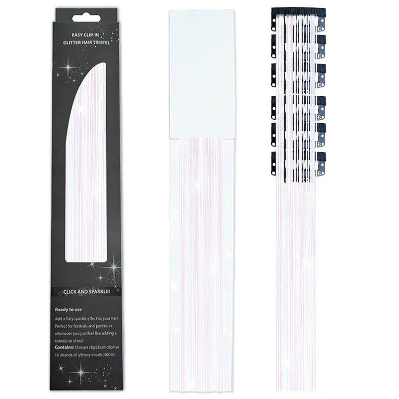 Shiny Threads Glitter Hair Tinsel Kit Gold Silk Hair Glitter String Extensions Accessories for Women Headdress