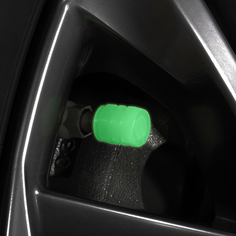 Luminous Wheels Caps Tire Valve Caps Plastic ABS Dust-proof Tires Accessories Tyre Stem Cover For Car Motorcycle Bike