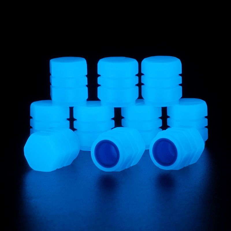 Luminous Wheels Caps Tire Valve Caps Plastic ABS Dust-proof Tires Accessories Tyre Stem Cover For Car Motorcycle Bike
