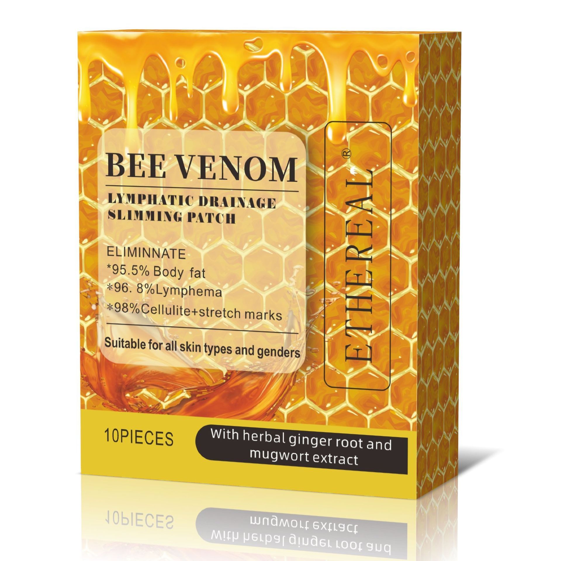 10pcs  Bee Slimming Patch Belly Slimming Patch Lose Weight Detox Abdominal Navel Sticker Fast Burning Fat Improve Stomach