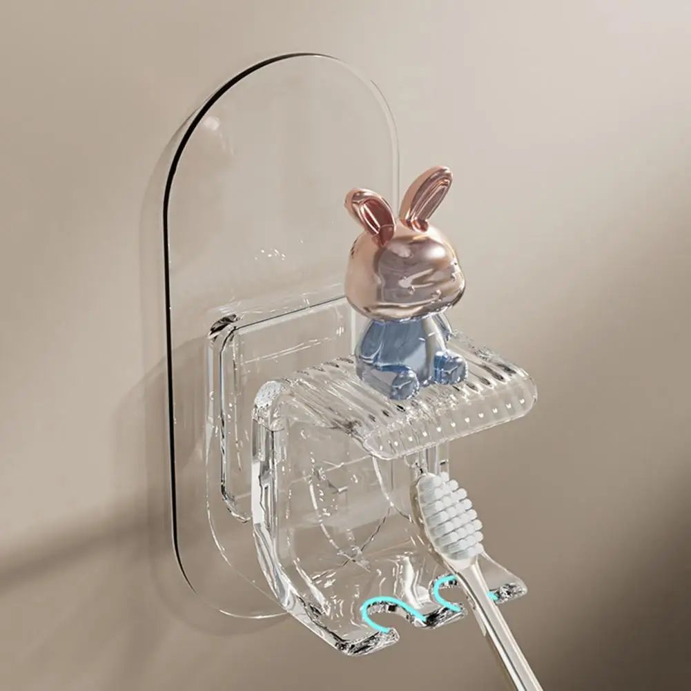 Wall-mounted Toothbrush Rack Efficient Drainage Wall Mounted Toothbrush Holder with Easy Installation for Bathroom Organization