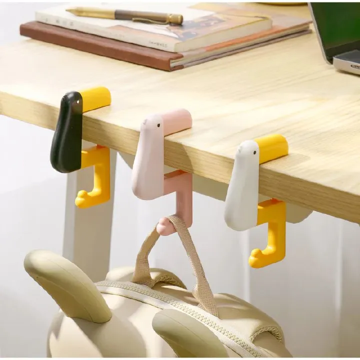 Thinking about Duck Portable Hook Hanging Decor Table Wallet Bag Hook Wall Hanger Bracket Handbag Non Punching Backpack Hook