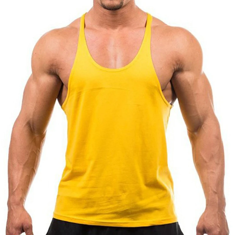 New Style Jogger Gym Singlet Training Bodybuilding Tank Top Vest Shirt Sleeveless Fitness Cotton Shirt For Men