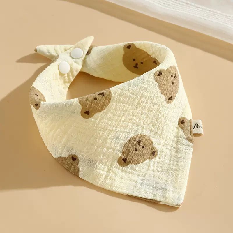 Cotton Baby Boys And Girls Feeding Burp Cloths Triangle Baby Bibs Towel Cute Bandanas Scarf Children Cravat Baby Stuff