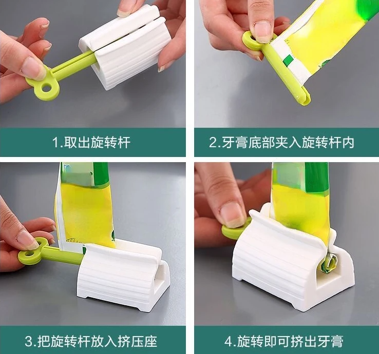 Home Toothpaste Dispenser Squeezer Bathroom Accessories Toothpaste Holder Organizer Hair Dye Cosmetic Creative Squeezer No Waste