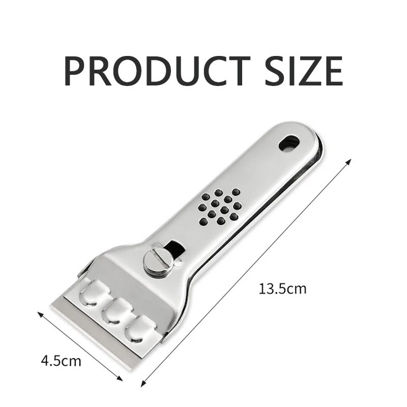 Stainless Steel Cleaning Scraper Blade Glass Kitchen Ceramic Tile Decontamination Scraper Wall Floor Paint Scraper Tool Knife Kitchen Cleaning Tools