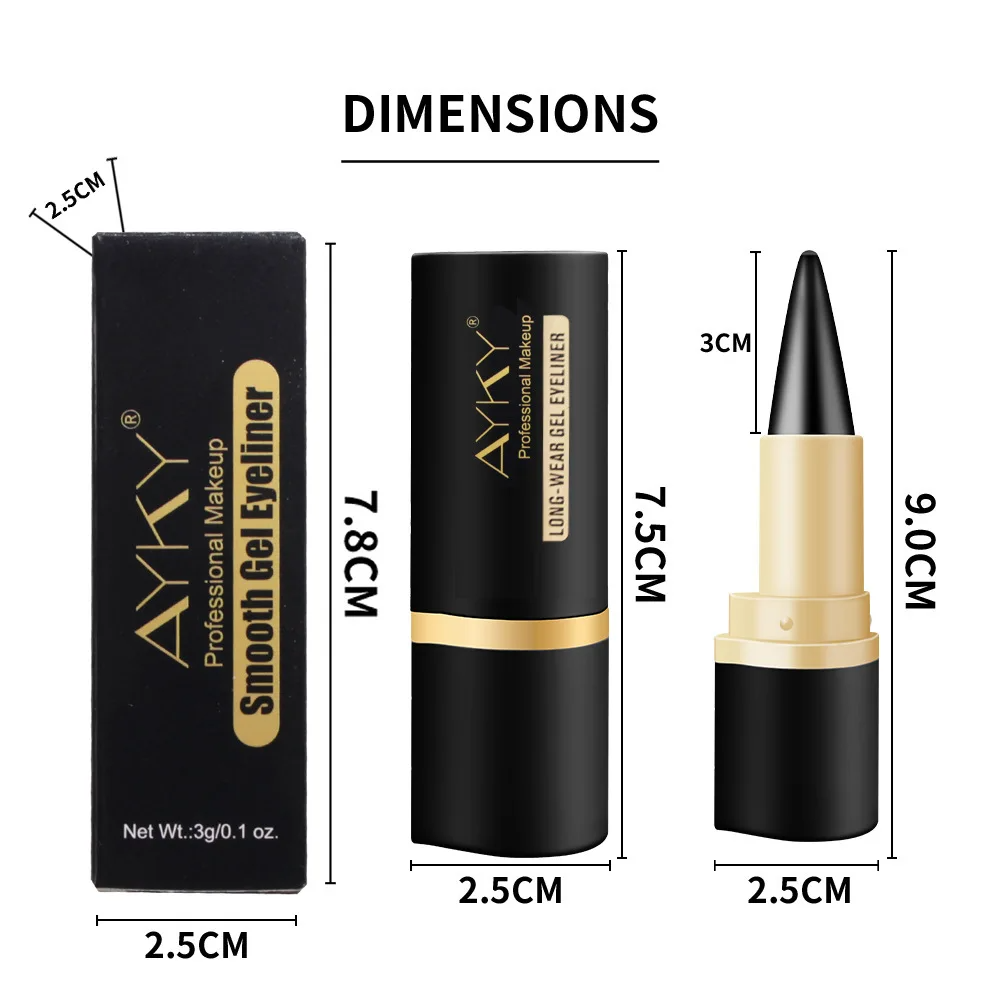 Long-Wear Gel Black Eyeliner Eye Pencil Wateroroof Eyeshadow Pen Set Eyes Makeup Eye Liner Matte Eye Shadow Make Up