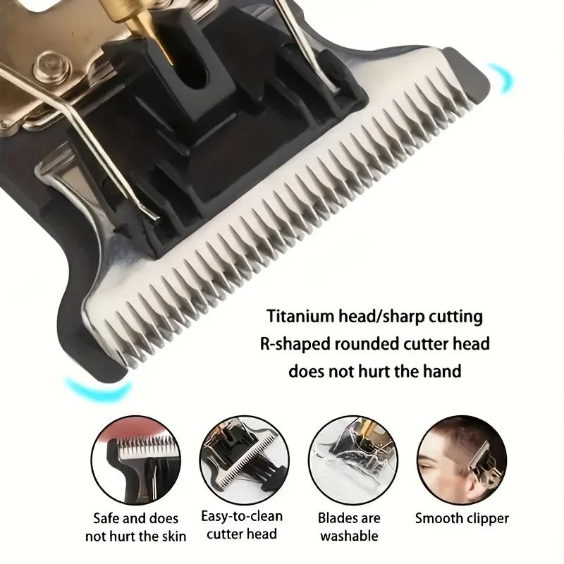 Vintage T9 Electric Hair Cutting Machine Hair Clipper Professional Men Shaver Rechargeable Barber Trimmer for Men Dragon Buddha