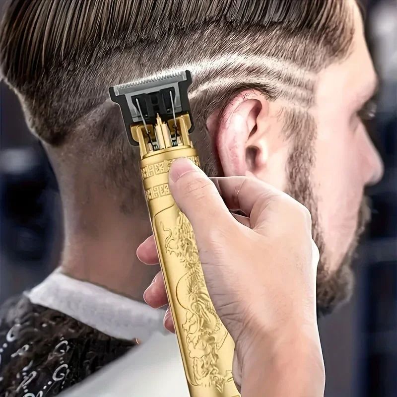 Vintage T9 Electric Hair Cutting Machine Hair Clipper Professional Men Shaver Rechargeable Barber Trimmer for Men Dragon Buddha