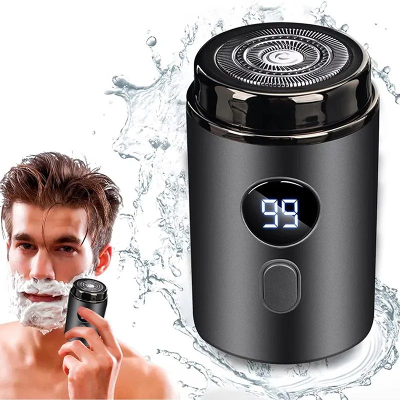 Electric Razor for Men Mini Portable Pocket Size Shaver Wet and Dry USB Rechargeable Shaver Charging Easy for Home Car Travel