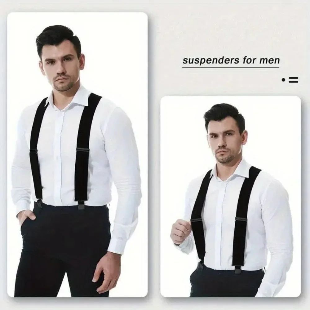 Suspenders men adult trousers suspenders women trousers suspenders belt clip rope anti-wear pants old man retro fashion men fashion must have