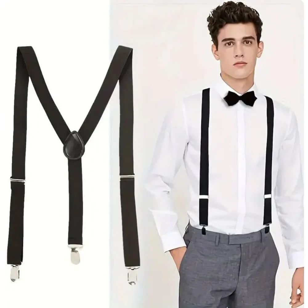 Suspenders men adult trousers suspenders women trousers suspenders belt clip rope anti-wear pants old man retro fashion men fashion must have