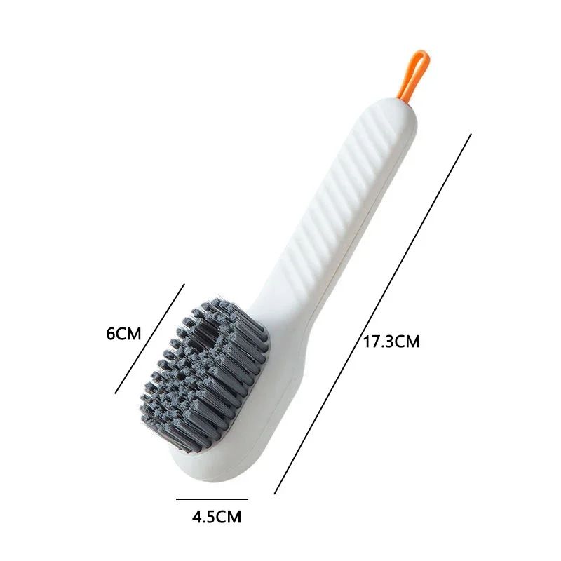 Multifunction Cleaning Shoe Brush Soft Automatic Liquid Shoe Brush Long Handle Clothes Soap Brush With Hook Clean Tool