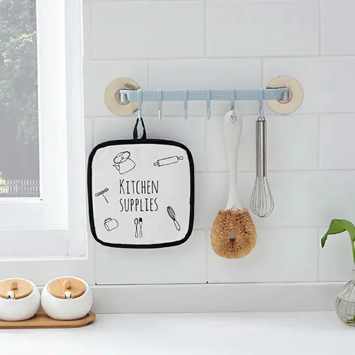 Wall mounted Bathroom Organizer Key hooks Towel Holder Kitchen accessories Cupboard Storage Rack