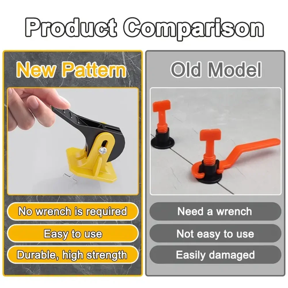 50Pcs/Set Floor Tile Leveling System Tile For Floor Tiles Hand Tile Leveling Device Construction Tool Parts